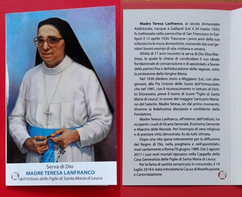 Santino reliquia madre teresa - santino,