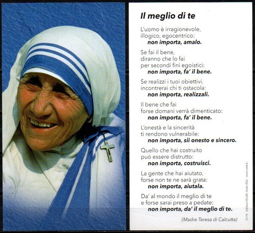 Santino madre teresa di - santino,